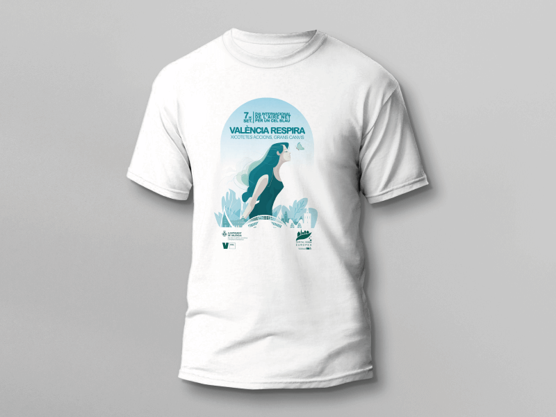 Camiseta Respira Valencia Por Agencia Creativa Socarrat