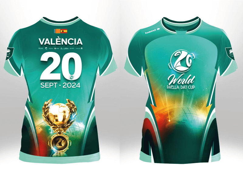 Camisetas world paella day 2024 estudio creativo socarrat oficial