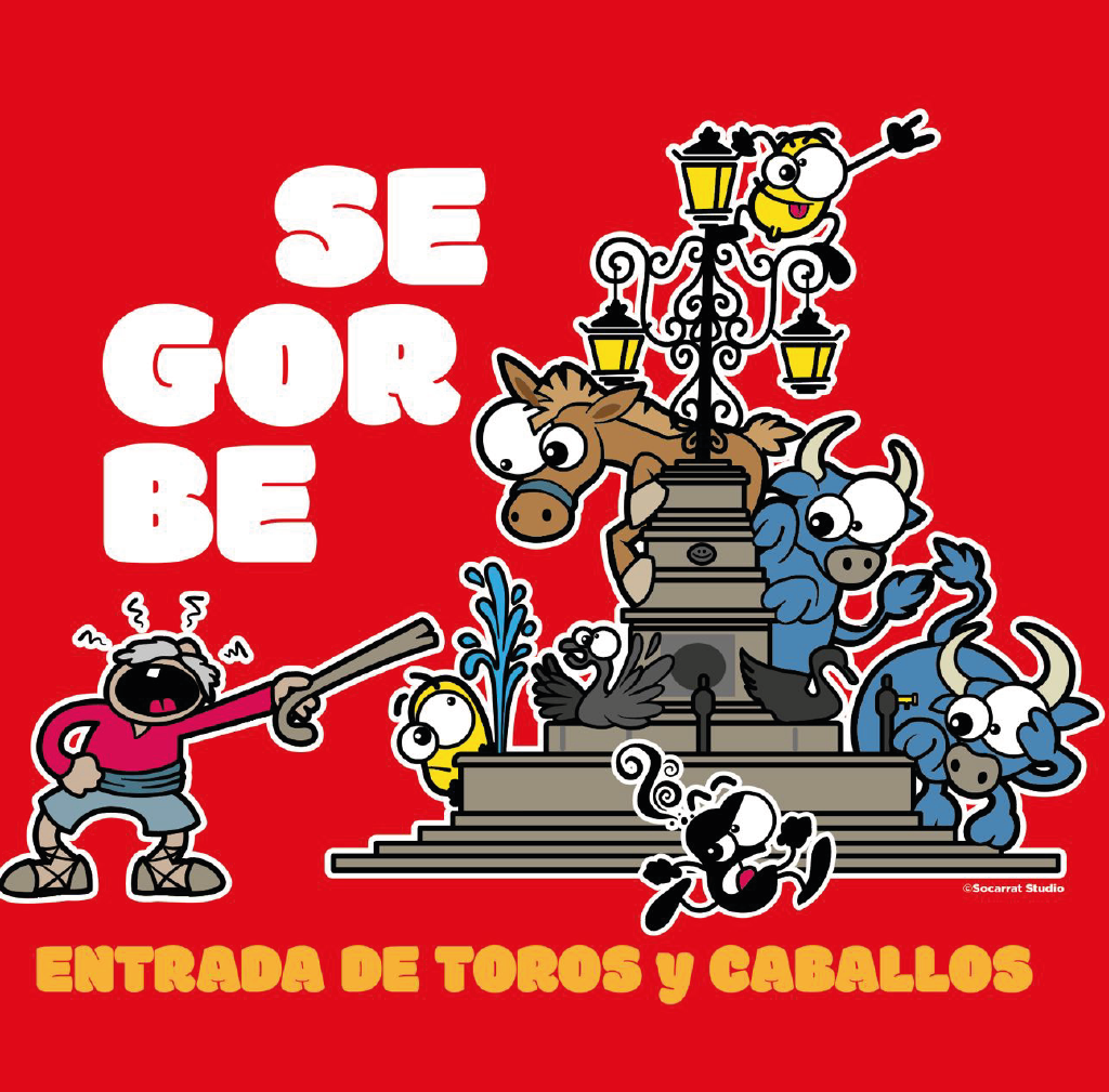 Cartel Segorbe Fiestas 2024 Socarrat Studio Toros y Caballos